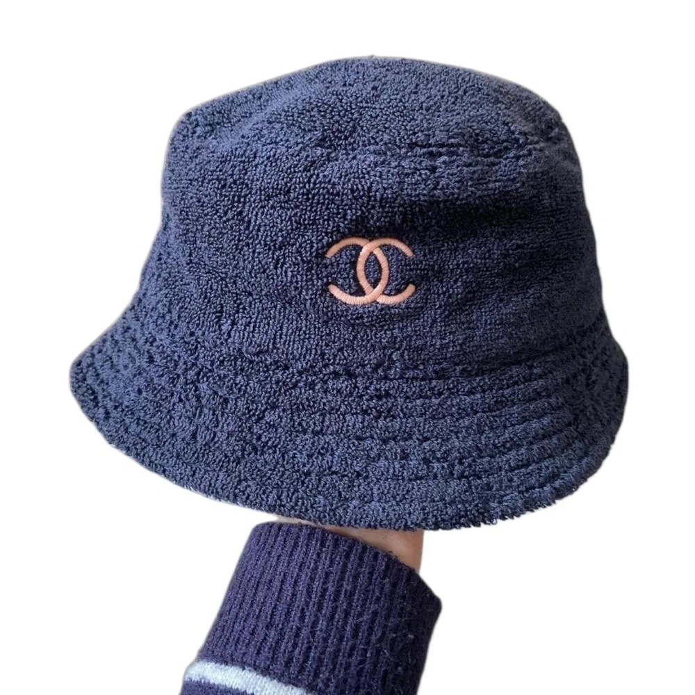 Chanel navy Blue and pink Bucket Hat